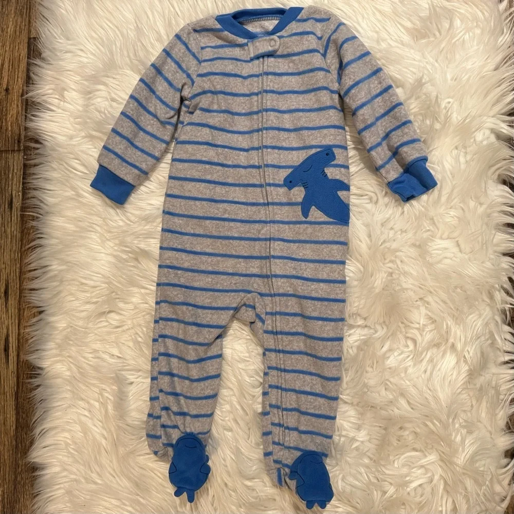 Simple Joys‎ Carter’s Baby Boys 3pc Fleece Footed Pajamas Size 6-9M